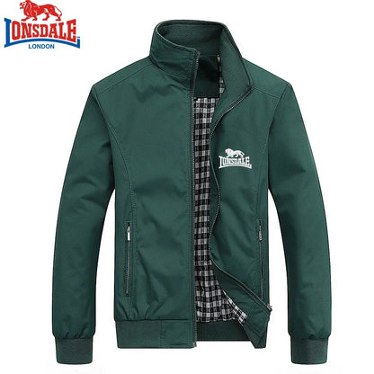 Embroidered LONSDALE Spring and Autumn Casual Solid Color Fashion Slim Fit Bomb Jacket Jacket Baseball Jacket Men's Jacket M-6XL.