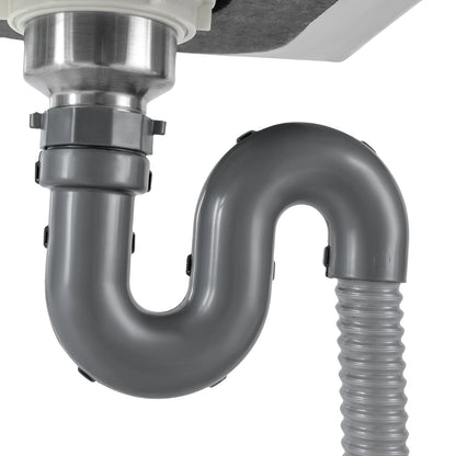 Einzelwaschbecken aus Edelstahl, kommerzielle Restaurant-Küchenspüle, freistehende Küchenspüle mit 360° °   Wasserhahn und 2 Einlassrohren