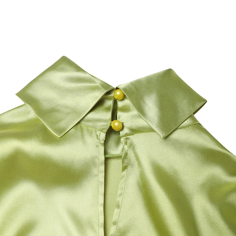 VONDA Frauen Böhmischen Lange Maxi Kleid 2024, Elegante Langarm Hohe Kragen Roben Casual Einfarbig Vestidos Vintage Sommerkleid.