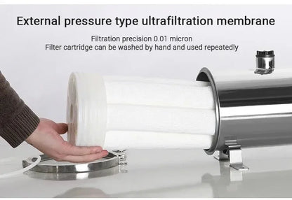 DIVEDEER Water Purifier Filtration Purification Soften Ultration Water Filter 0.01um SUS304 Whole House Water Purifier PVDF.
