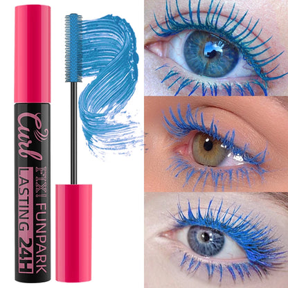 Multicolor Curling Mascara Waterproof Fast Drying Eyelashes Extension Lashes Korean Makeup Lasting White Blue Purple Mascara.