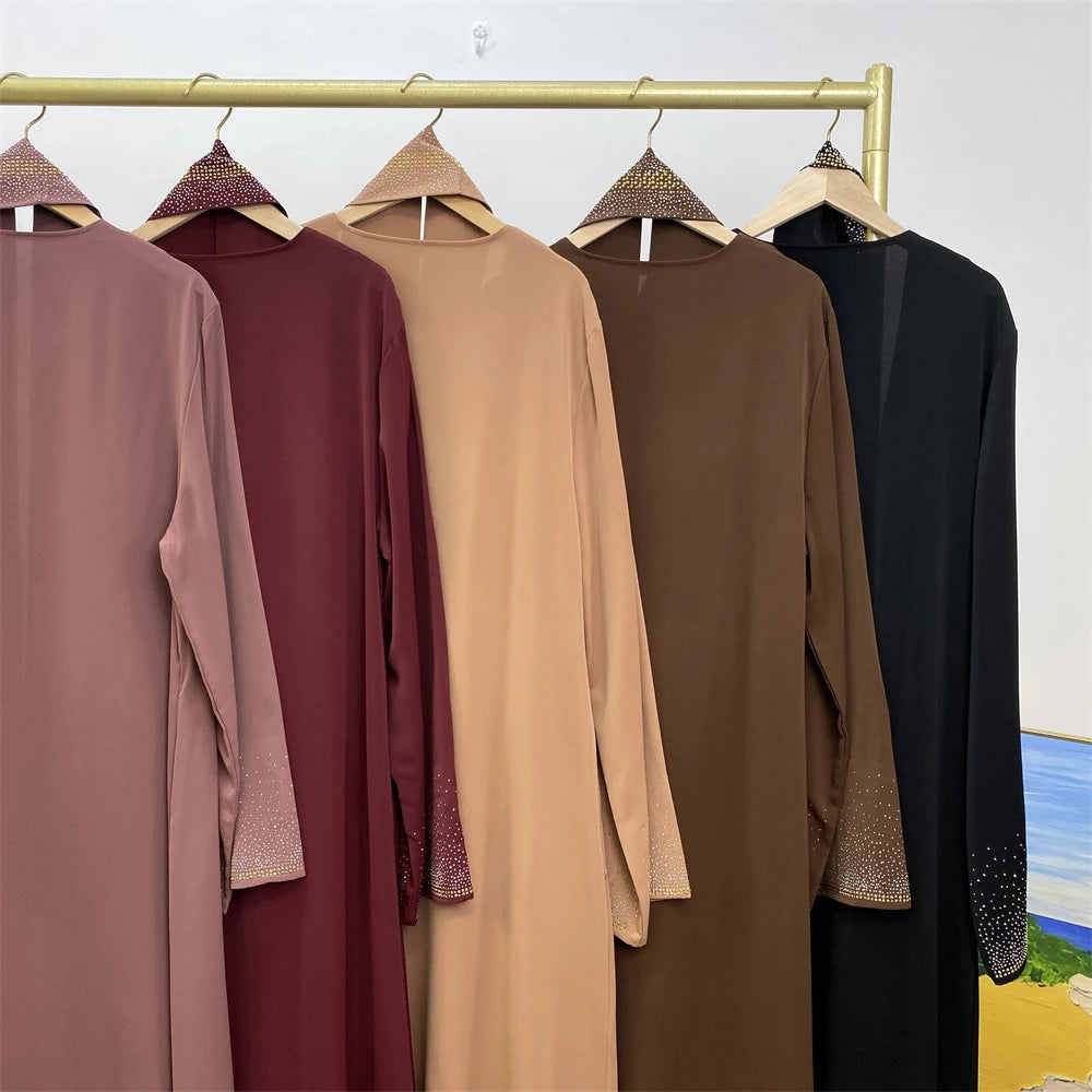 Ramadan Eid Dubai Open Black Muslim Kimono Abaya Damen Turkey Islam Abayas For Women Dress Kebaya Robe Femme Musulmane Kaftan