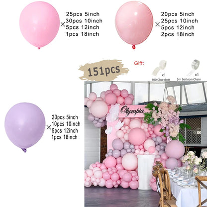 Macaron Rosa Ballon Girlande Bogen Kit Hochzeit Geburtstag Party Dekor Kinder Roségold Latex Ballons Babyparty Dekorationen Kette