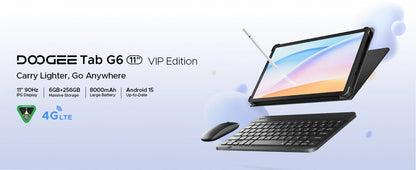 Doogee Tab G6 Tablet Pc 11 Inch Android 15 30Gb Ram(6+24) 256Gb Rom 8000Mah Battery Dual Speakers Support Widevine L1 Tablet Pc.