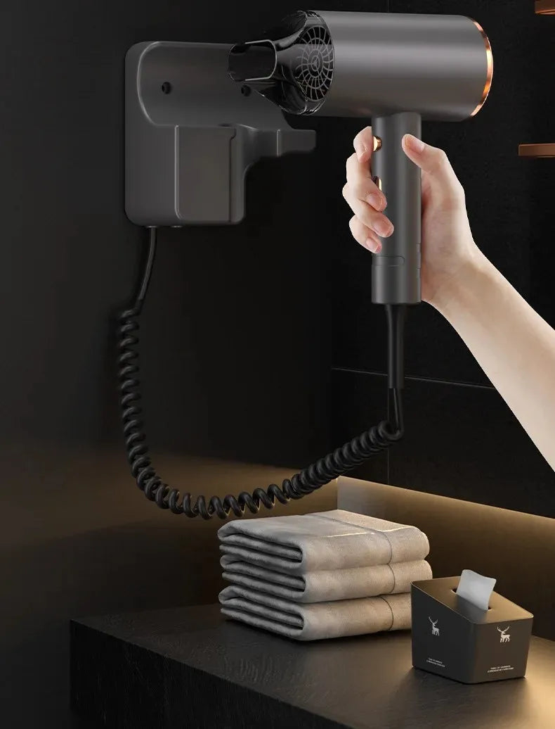 220V wall mounted Hotel Hair Dryer for Bathroom,Restroom Professional Blow Dryer,with Stand Rack,Specialised Motor for Hotel