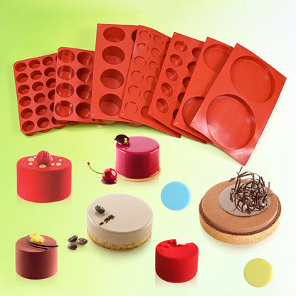Cylinder Shaped Silicone Mold Soap Mold Chocolate Cookie Covered Sandwich Tool DIY Jelly Pudding Candy Kitchen Cake Baking Pan.