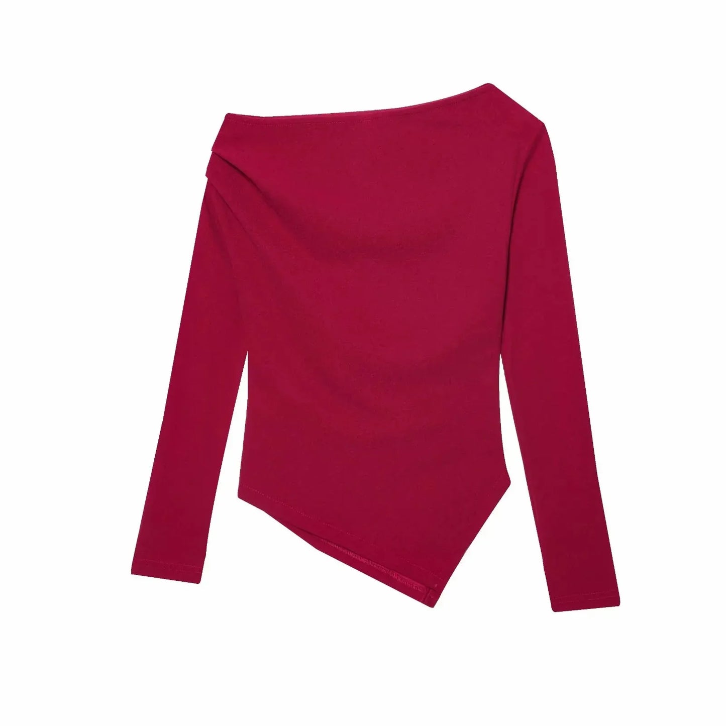 Asymmetric Short Top Woman Long SleevesTops Women Elastic Corset Top Female Streetwear Casual T-shirts Tops.