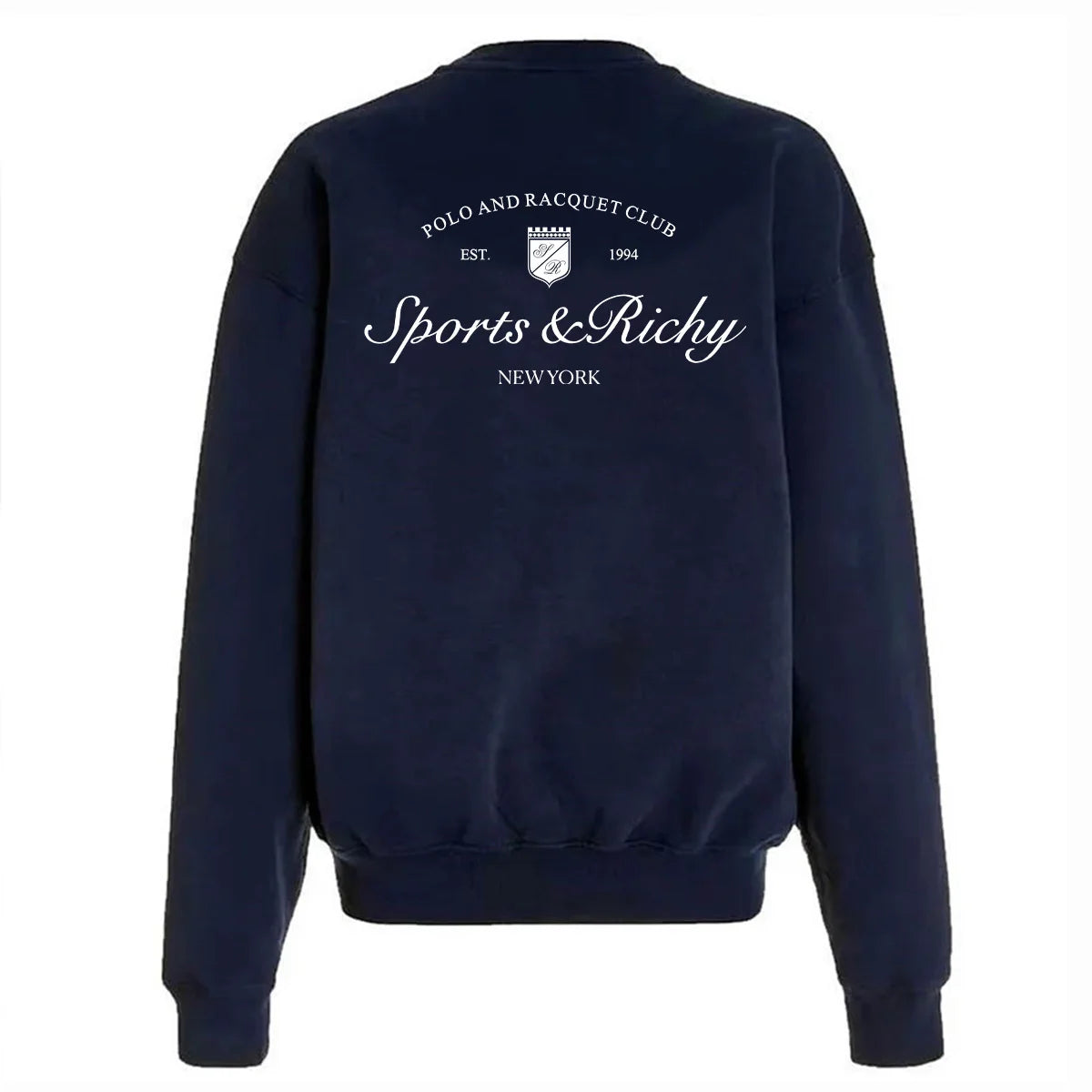 Sprot Make You Wellness Letters Printed Retro Cotton Crewneck Sweatshirt Women Oversized Casual Autumn Tops Ins Fashion Jumpers.