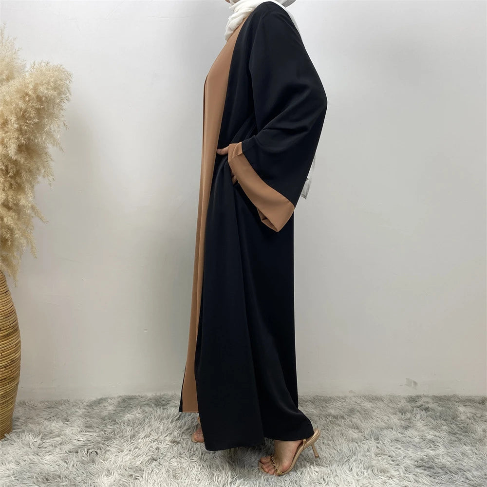 Ramadan Eid Muslimischen Abaya Dubai Luxus Spleißen Gefälschte Zwei Stücke Abayas Für Frauen Kaftan Modest Kleid Islam Kaftan Marocain Femme
