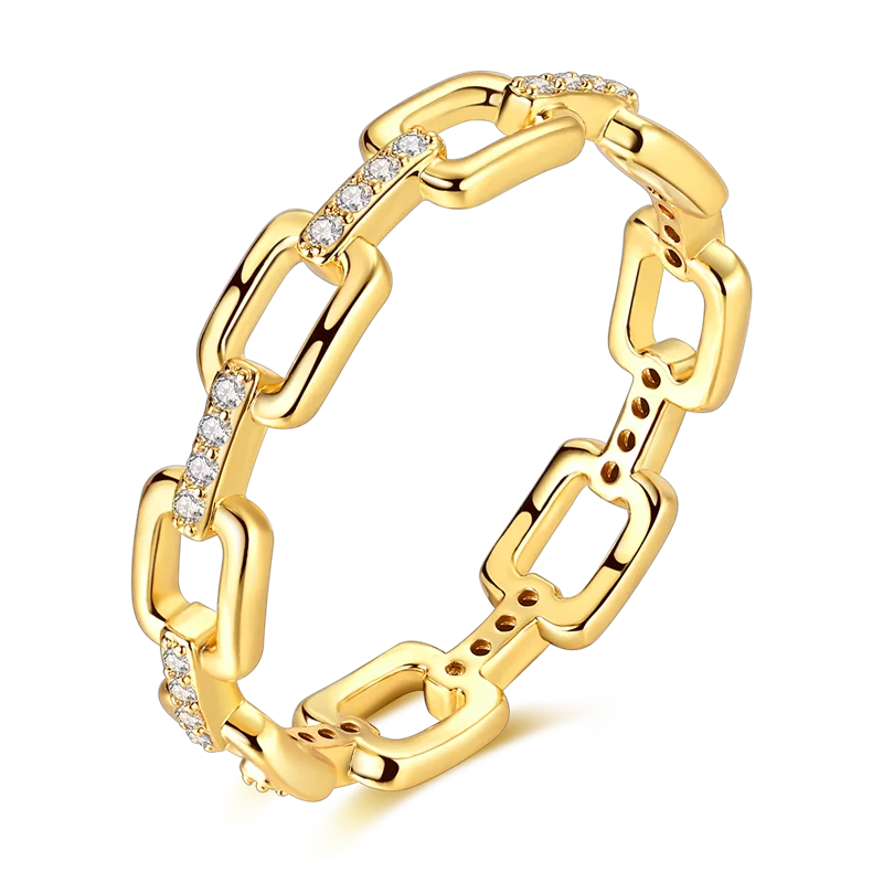 925 Sterling Silver Rings Gold Color Sparking Popular LOVE Wedding Ring Certified Women Engagement Jewelry Anniversary Gifts