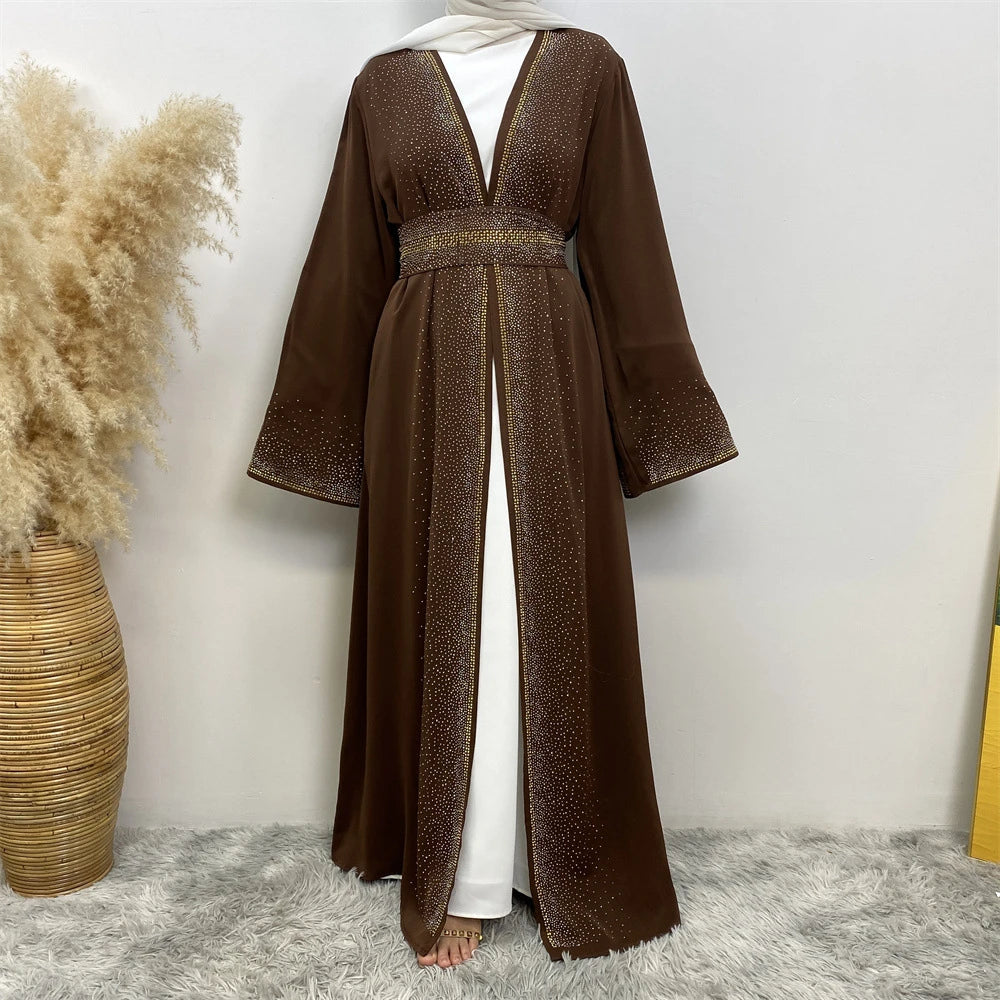 Ramadan Eid Dubai Open Black Muslim Kimono Abaya Damen Turkey Islam Abayas For Women Dress Kebaya Robe Femme Musulmane Kaftan