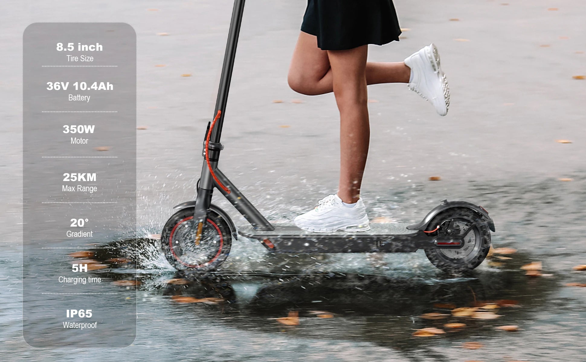 JUICEASE E1 Electric Scooter 36V 10.4Ah Battery 350W Motor 25KM Range 31KM/h Speed Foldable Design Smart APP Control EU Stock.