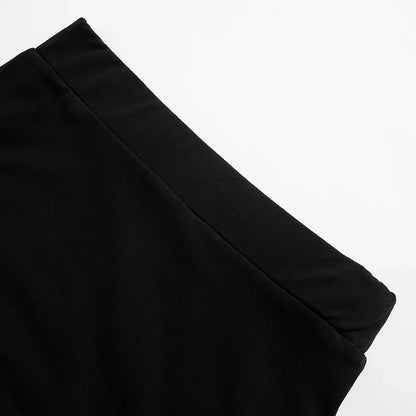 D23st272 Women's Autumn New Solid Color Casual Long Sleeve Round Neck Top Slimming Smooths Your Silhouette Tie Half Dress Suit