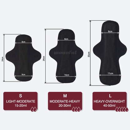 Reusable Menstrual Pads Women Large Washable Seamless Sanitary Napkin Thin No-slip Reusable Sanitary Towel Absorbent Pad Panties.