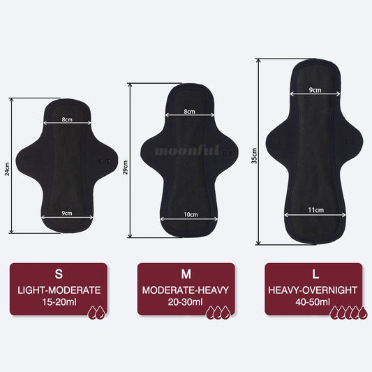 Reusable Menstrual Pads Women Large Washable Seamless Sanitary Napkin Thin No-slip Reusable Sanitary Towel Absorbent Pad Panties.