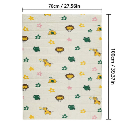 Retro Brick Pattern Room Decor PVC Home Decorations 3D Wallpaper Foam Wall Stickers DIY Self-adhesive 70cmX1m Renovation