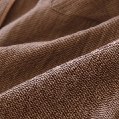 2025 New Spring Couple's Pajama Set 100% Cotton Long Sleeve Long Pants Two Piece Set for Men and Women's Home Furnishings.