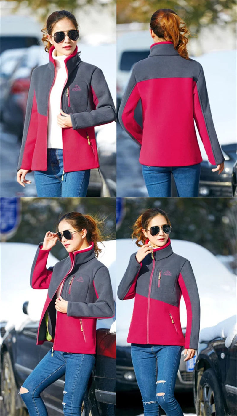 Plus Size Damen-Plüsch-Sweatshirt, verdickter Fleece-Mantel, junge, bestickte Bluse mittleren Alters, lockerer Reißverschluss, weibliche Jacke.