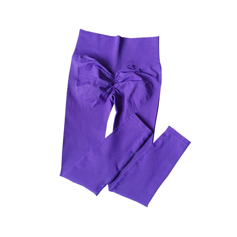 High Waist Belly-tightening Peach Buttocks Fitness Pants Unrestrained Cycling Pilates Skin-friendly High-elastic Yoga Leggings.