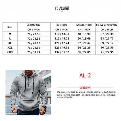 Men's Loose Fit Heavyweight American-Style Casual Sportswear Jacket fleece Lined Hooded Sweatshirt for Winter.