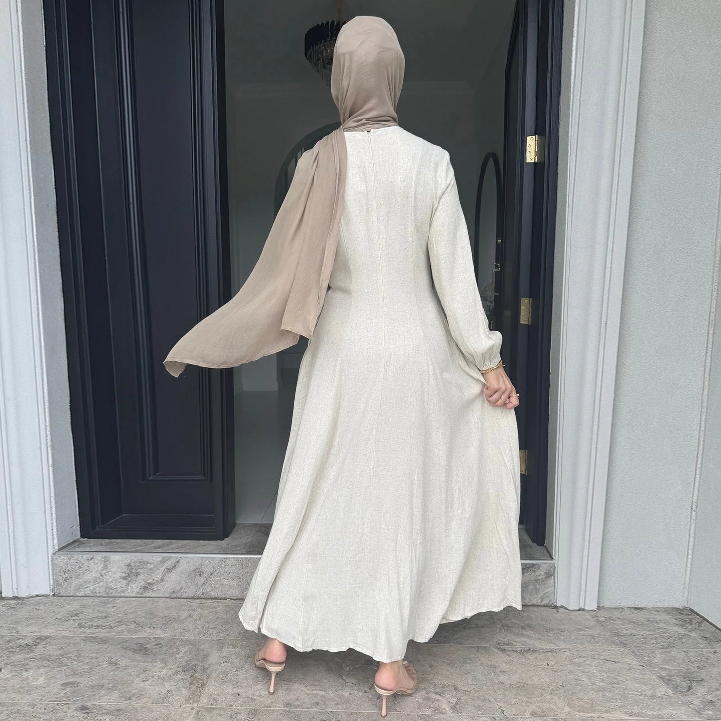 Muslimische Abaya Frauen Kleider Solide Schlank Jalabiya Eid 2025, Ramadan Marokko Islam Vestidos Largos Arabische Lange Robe Dubai Abayas Kaftan.