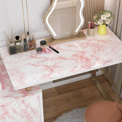 Rosa und grüne ölbeständige Aufkleber für die Küche, Marmormuster, Möbelrenovierung, Hintergrund, selbstklebende Tapete