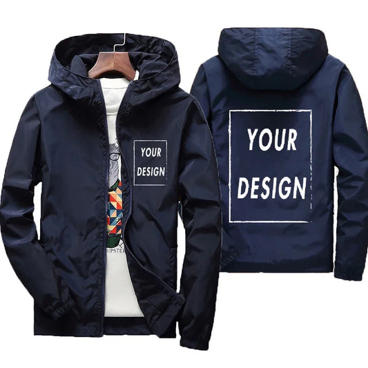 Custom Brand Logo Autumn Jacket Men Waterproof Warm Windbreaker Casual Clothing Big Size 7Xl Men Green Black Red Jacket Outdoor.