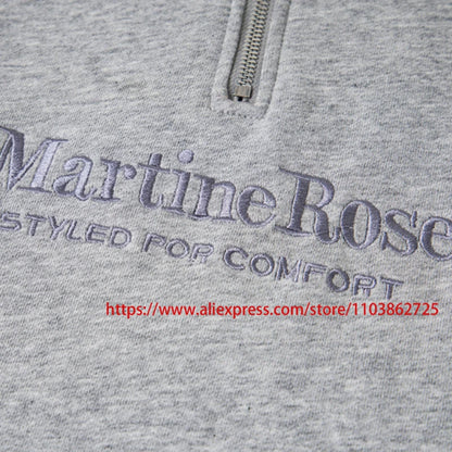 2025 MARTINE ROSE Zip Up Cardigan High Quality Splicing Design Real Photo Autumn Winter Ribbed Collar Martine Rose Jacket Coat.