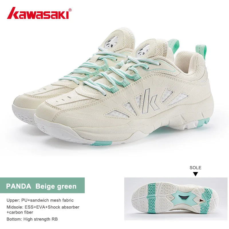 Kawasaki 2024 PANDA Badminton Shoes Professional Carbon Fiber Board Shock Absorption Men's Sneakers Women's Sports Shoes B3327