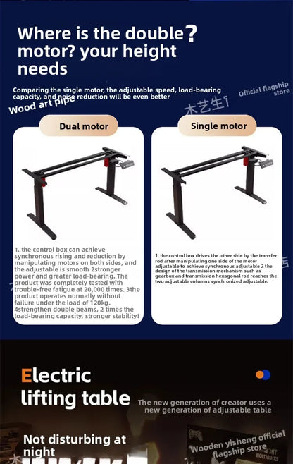 Elektrischer höhenverstellbarer intelligenter Stehschreibtisch, Computer-Workstation, Heimbüro, Gaming-Tisch, Arbeitszimmer, Schreibtisch, Desktop-Computer