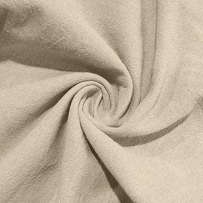 2025 Cross-border American Four Seasons Linen Men's Casual Suit Loose Long Sleeve Pants Shirt Suit Men's