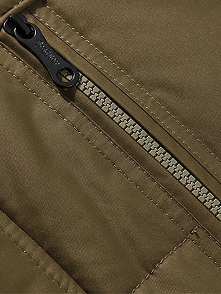 Men's Casual Trend Korean Version Of The New Raccoon Fur Collar Mouth In The Long Cold Warm Cotton Jacket Thickening.