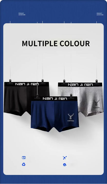 Boxershorts Männer Boxer Männliche Unterwäsche Mann Höschen Baumwolle Weiche Kurze Boxer Herren Atmungsaktive Bequeme Boxer Unterhose L-4XL