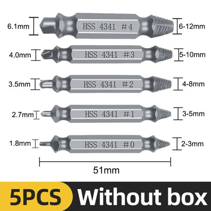 TOOLEYE Beschädigte Schraube Extractor Set Zentrum Bohrer Set Holzbearbeitung Werkzeuge Gebrochene Bolzen Extractor Schrauben Schrauben Entferner Extractor