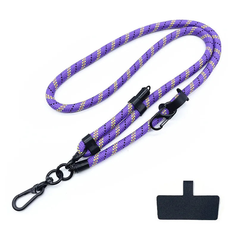 Phone Lanyard Adjustable 1 Cm Diameter Outdoor Universal Case Crossbody Shoulder Card Neck Cord Clip Hang Anti-lost Wrist Strap