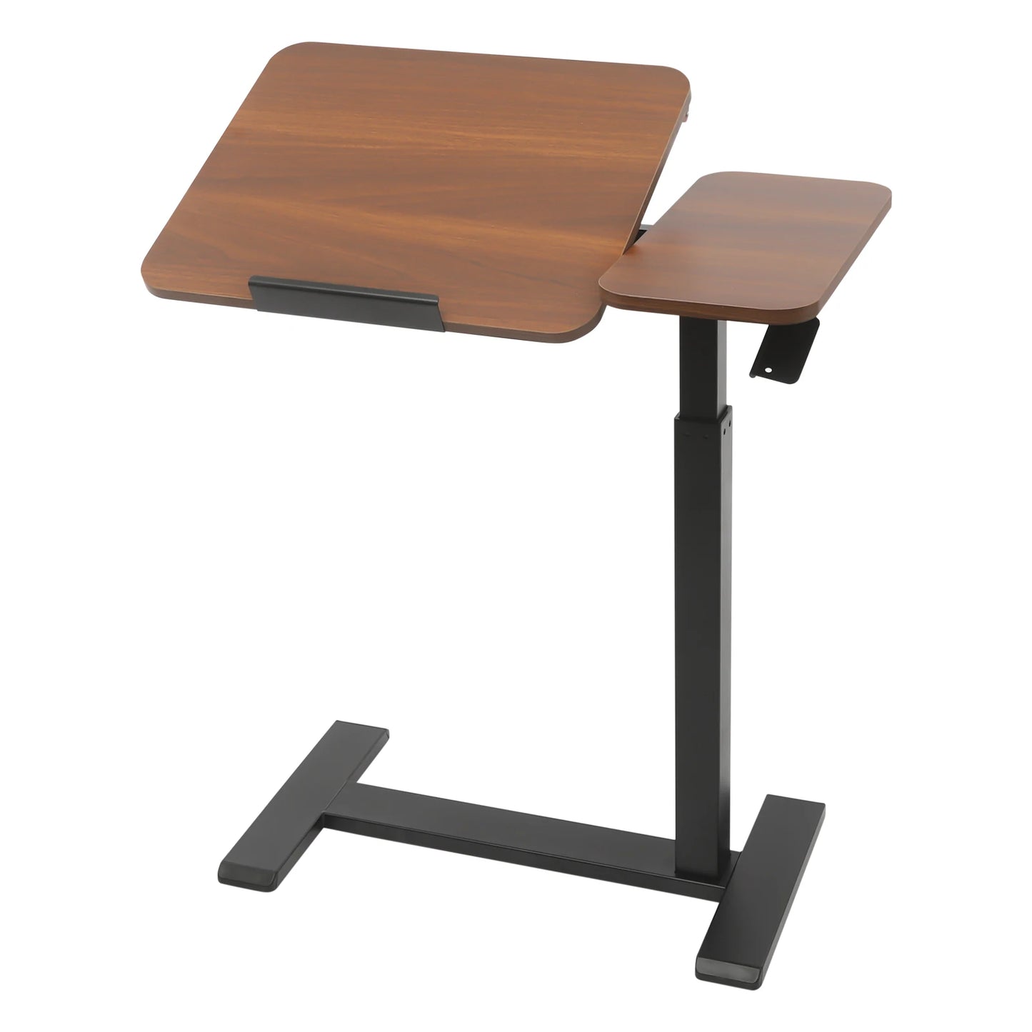 Mobiler Stehschreibtisch mit Tablettplatte, höhenverstellbar, 26–41 Zoll, drehbar, 40 kg belastbar, versteckte Räder für Home-Office-Laptops