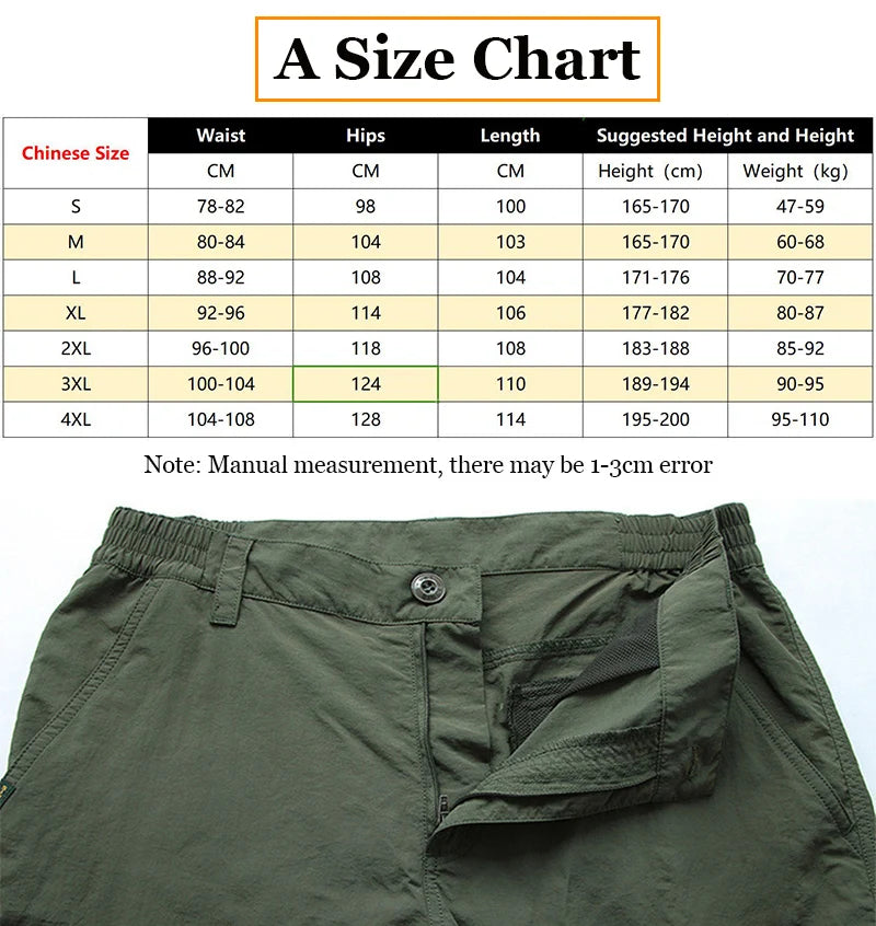 Military Tactical Pants Cargo Men Waterproof Trousers Casual Pants Wear-resistant Multi-pocket Outdoor Hiking Work Trousers Male.