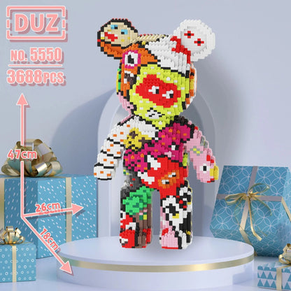 Oversized Violents Bear Building Blocks Assembled Toys DIY Adult Educational Children's Toys Birthday Gift Model Dolls Toys