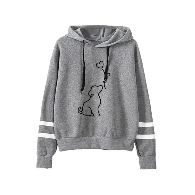 Simplicity Autumn Winter Versatile Pullovers Hot Sale Hoodies Stripe Women Sweatshirts Style Fashion Casual Sports Daily Quality.