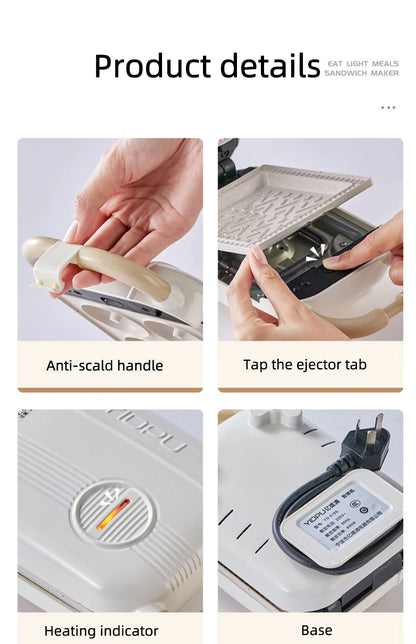 Electric Sandwich Maker Multifunctional Waffle Machine Toaster Baker Breakfast Machine Takoyaki Pancake Donuts Sandwichera 220V