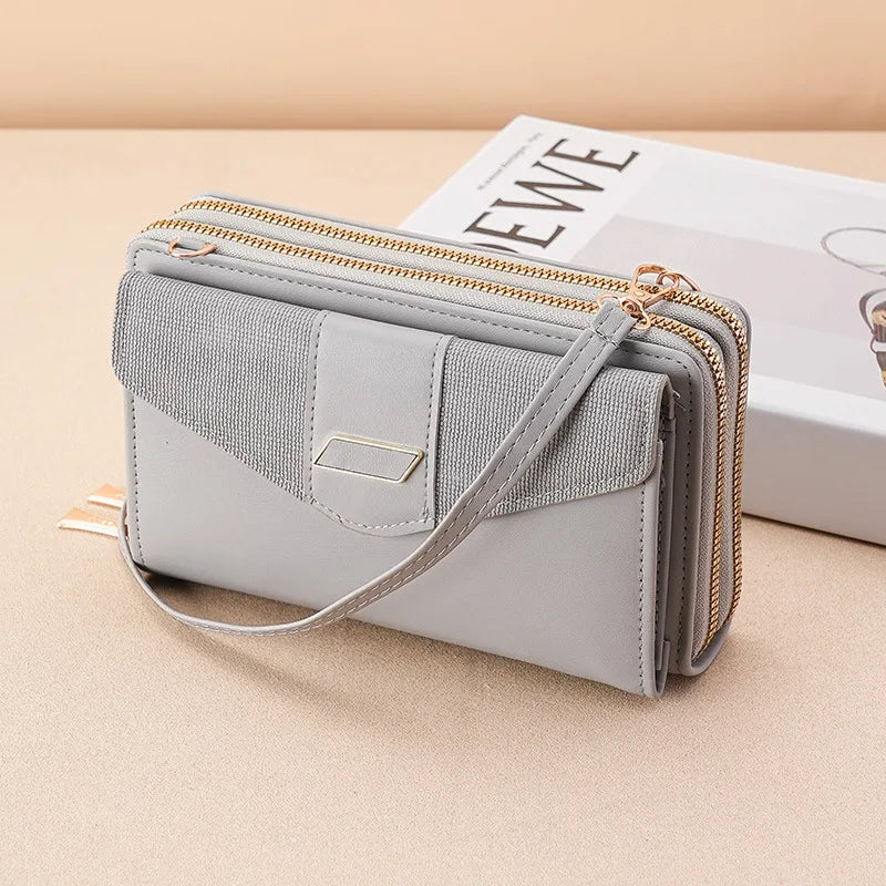 Fashion Women Luxury Leather Single Shoulder Bags Ladies Large Capacity Crossbody Mobile Phone Purse Female Messenger Wallet