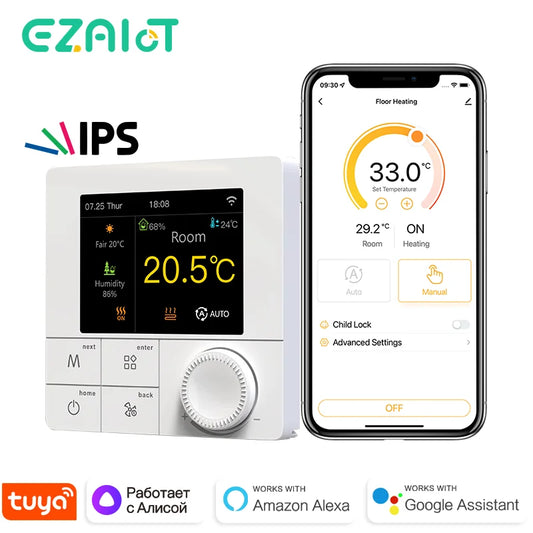 Tuya WIFI Thermostat Electric/Water/Gas Boiler Floor Heating Control Temperature Remote Controller Smart Life Google Home Alexa.