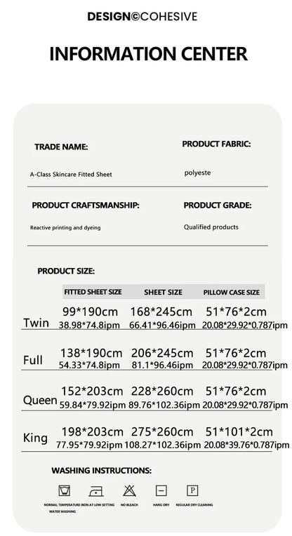 3/4pcs Solid Beding Set, Waterproof Fitted sheet & Bed Sheet & Pillowcases Soft, Queen, KIng, Full, Twin Size, White and Gray