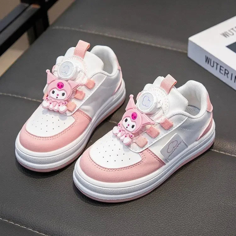 Children's Cute Melody Casual Board Shoes Girl's Cartoon Sneakers Spring and Autumn New Kawaii Kuromi Anti Slip Soft Sole Shoes