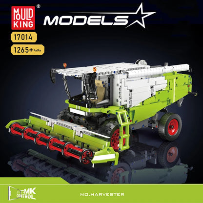 Mould King 17014 Technical Truck Toys The APP&RC Control Harvester Model Assembly Engineering Buiding Block Kids Christmas Gift.