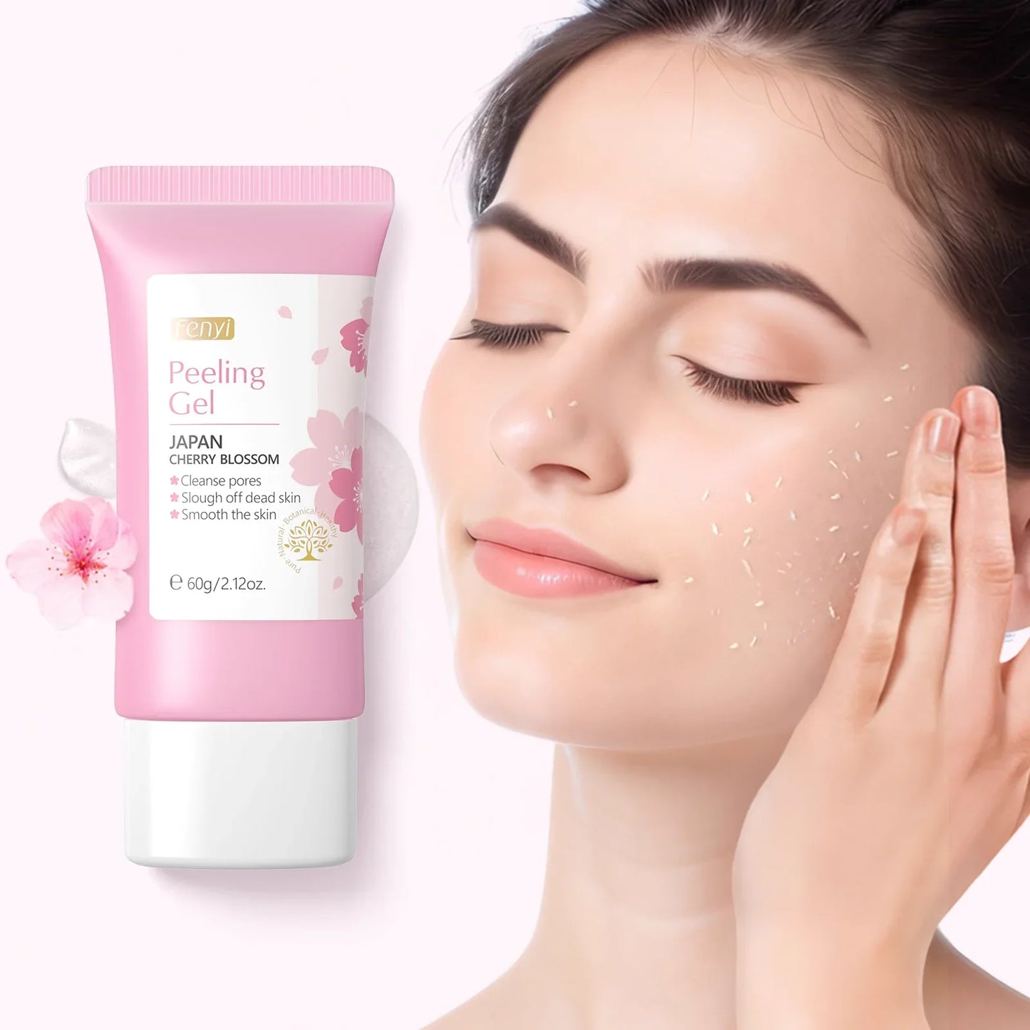 Sakura Face Deep Cleaning Exfoliating Gel Skin Care Whitening Moisturizer Repair Facial Scrub Skin Care 60g.