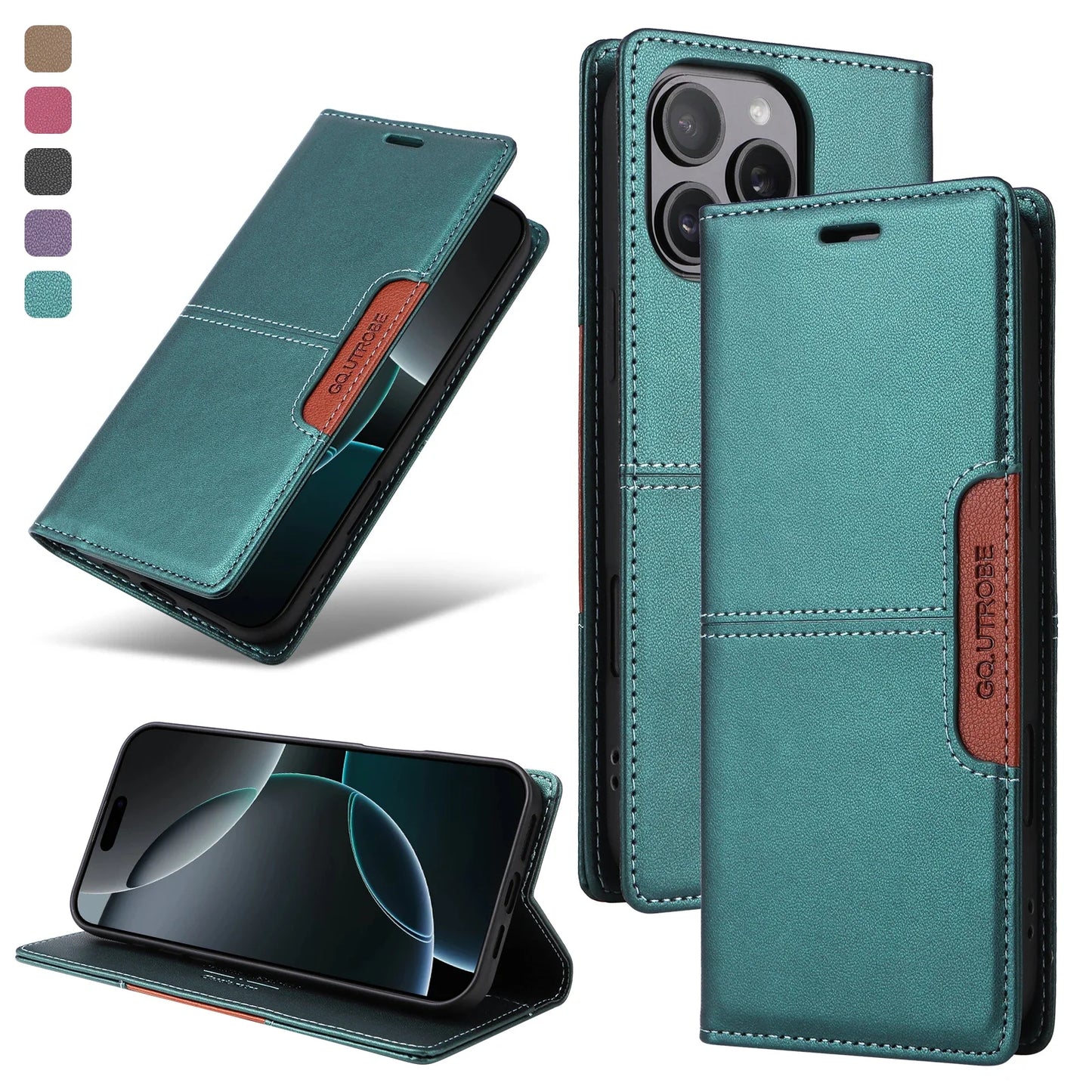 Leather Phone Case for Xiaomi Mi 14T 13T 12T 11T Pro Magnetic Flip Wallet for Mi Poco X7 X6 X5 F6 M6 Pro X3 F3 Card Wallet Cover