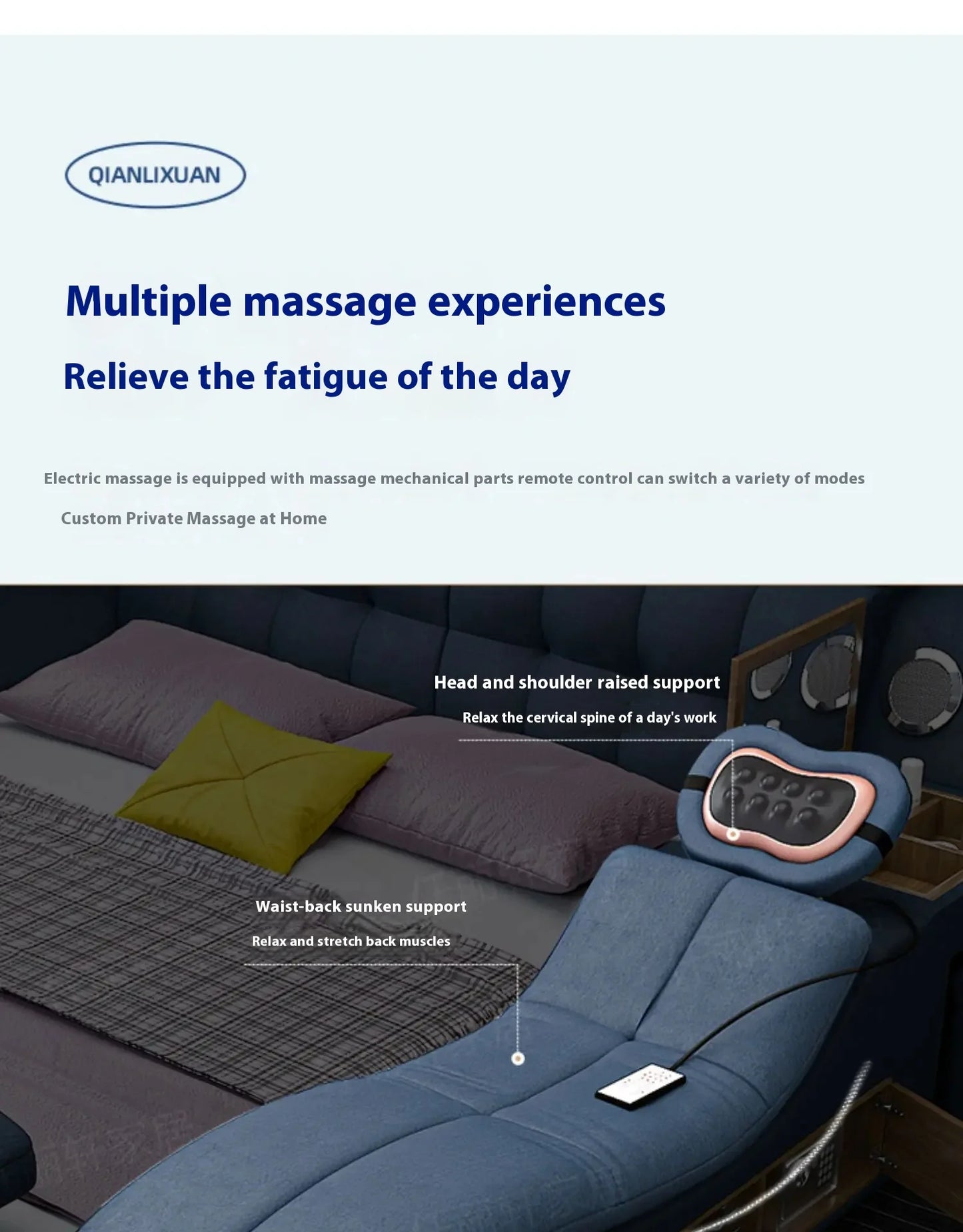 Nordic Smart Modulares Doppelbett Master Storage Luxus Designer Doppelbett Multifunktionale Leder Camas Ehe Möbel