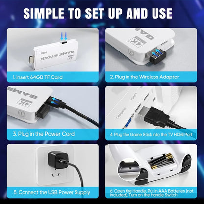 M15 4K Video Game Console Game Stick Retro Handheld Game Player M8 Plus  Built-in 30000 Games For GBA/SFC/Arcade Game Boy Gift.