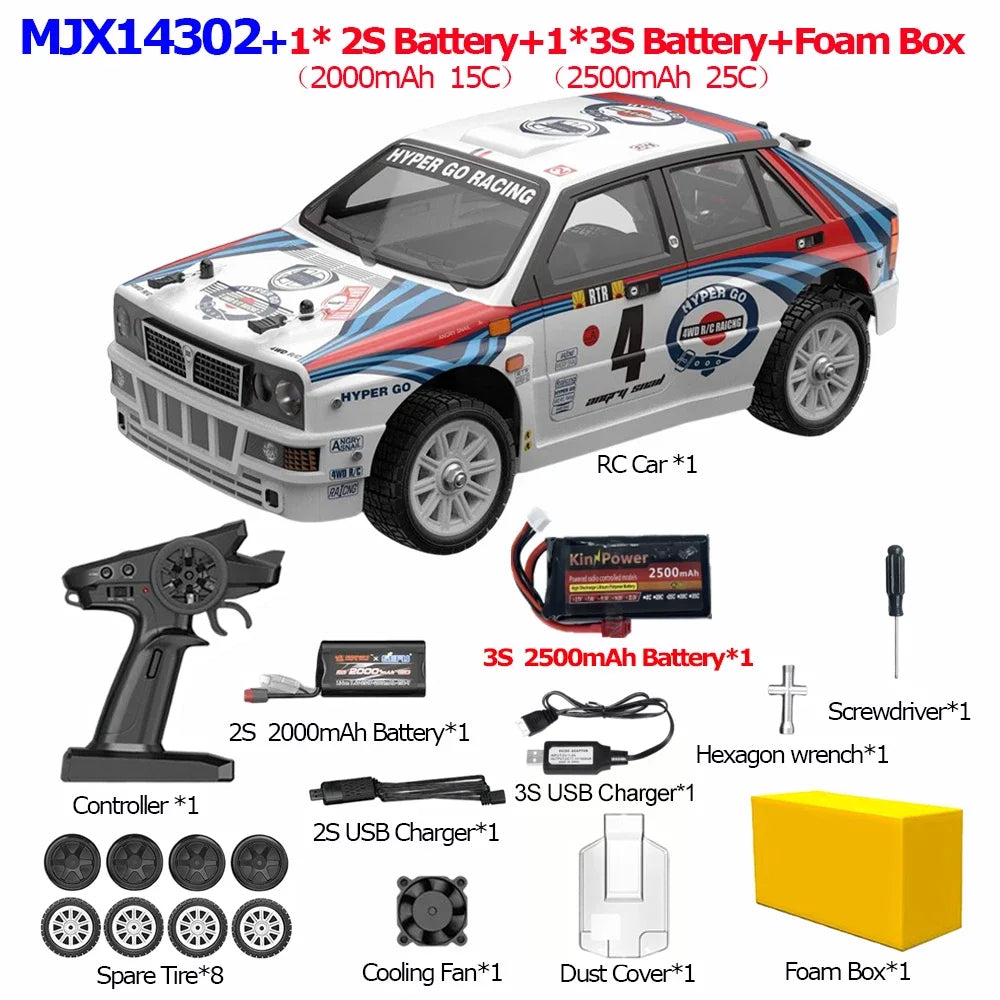 1/14 MJX 14302 New V2.0 Rc Car Brushless Motor Hyper Go 4wd Off-Road Remote Control Cars 55km High Speed Racing Drift Toy Kid.